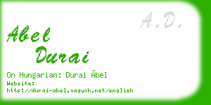 abel durai business card